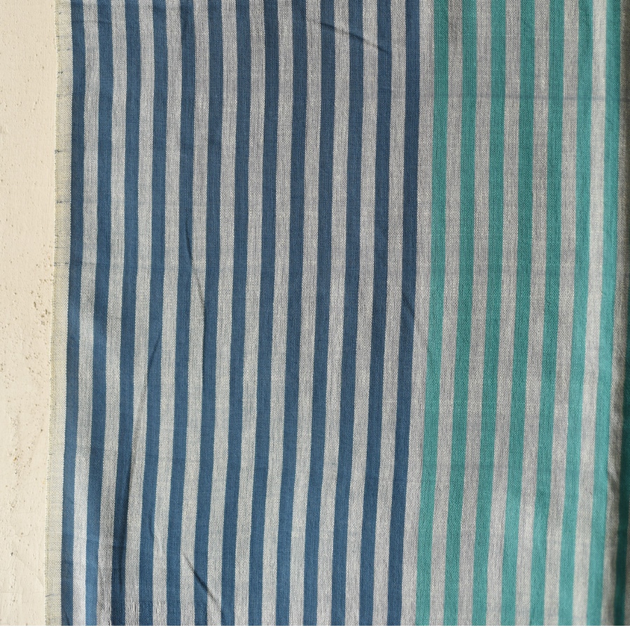 Buy Himalayan Handloom Cotton Stole Blue Stipes
