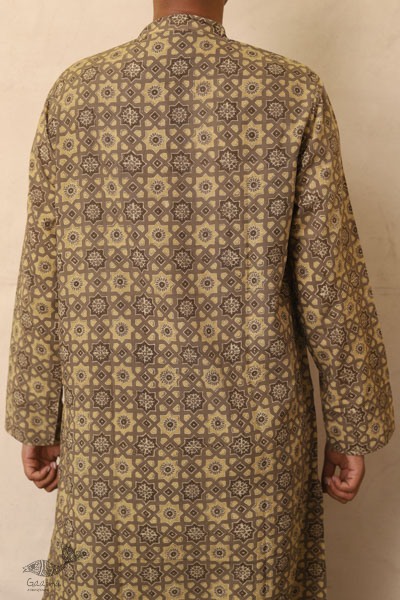 Advay : अद्वय  | Ajrakh printed - Cotton long kurta - 5