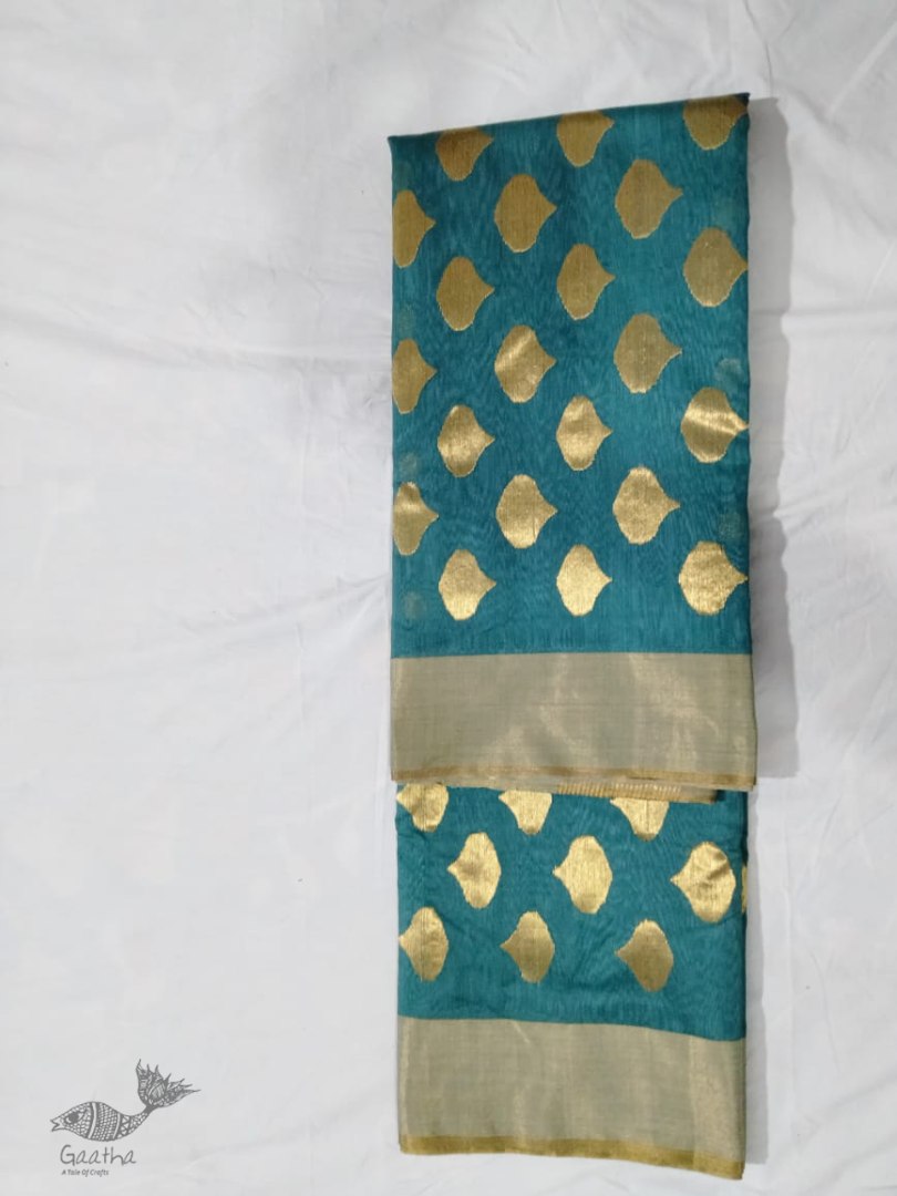 online shop handwoven chandri silk saree