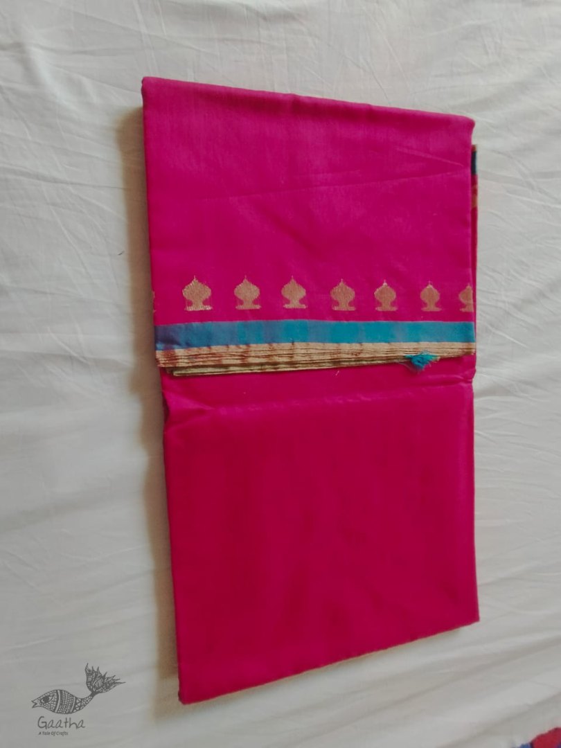 online shop handwoven chandri silk saree