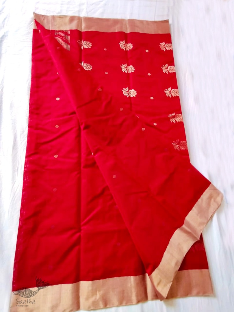 online shop handwoven chandri silk saree