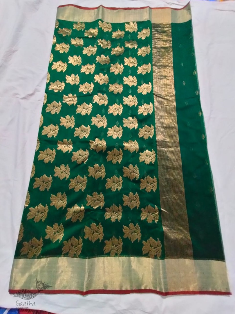 online shop handwoven chandri Silk Full Jaal Saree