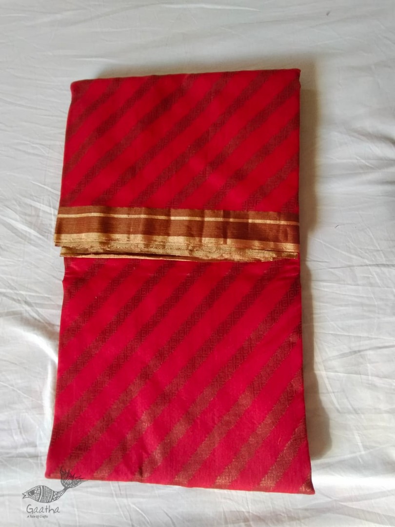 online shop handwoven chandri silk saree