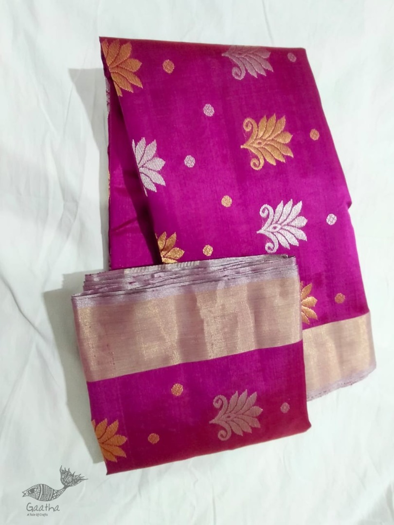 online shop handwoven chandri silk saree