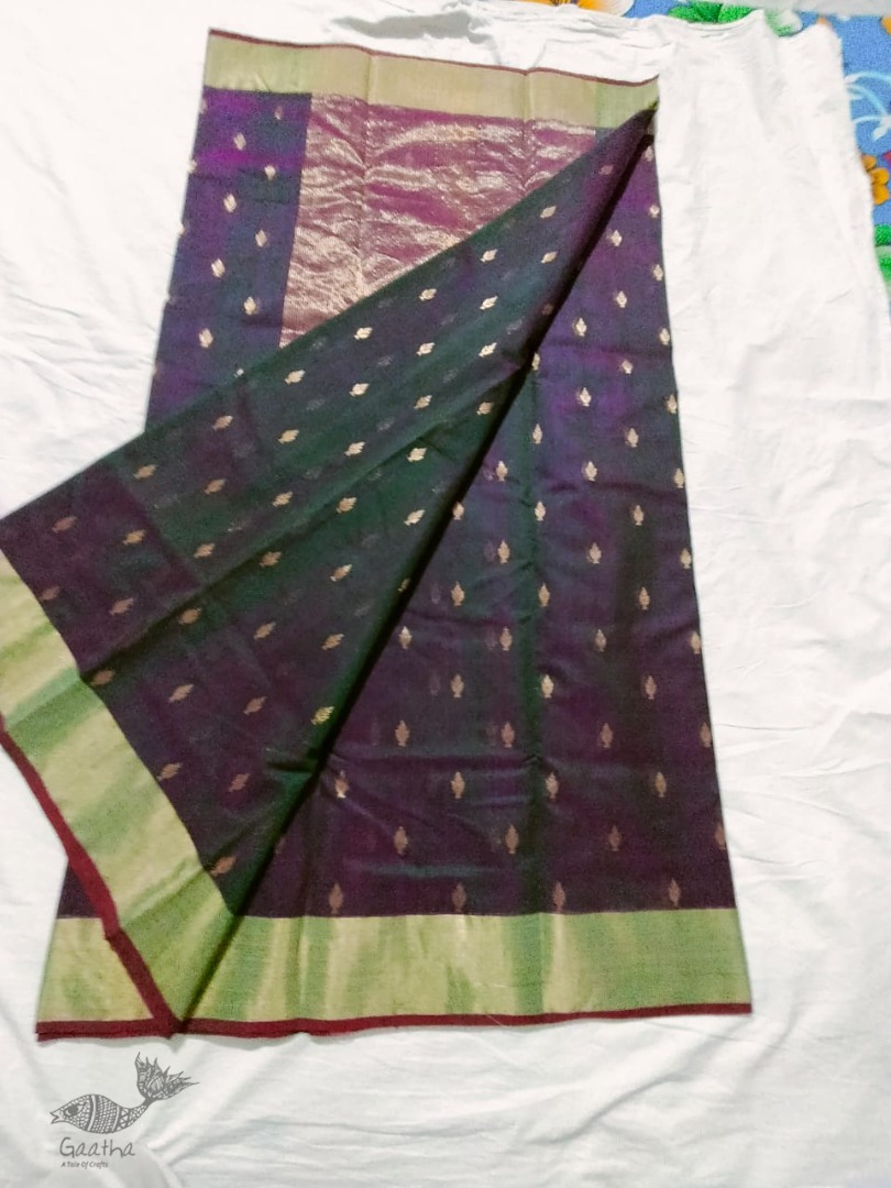 online shop handwoven chandri silk saree