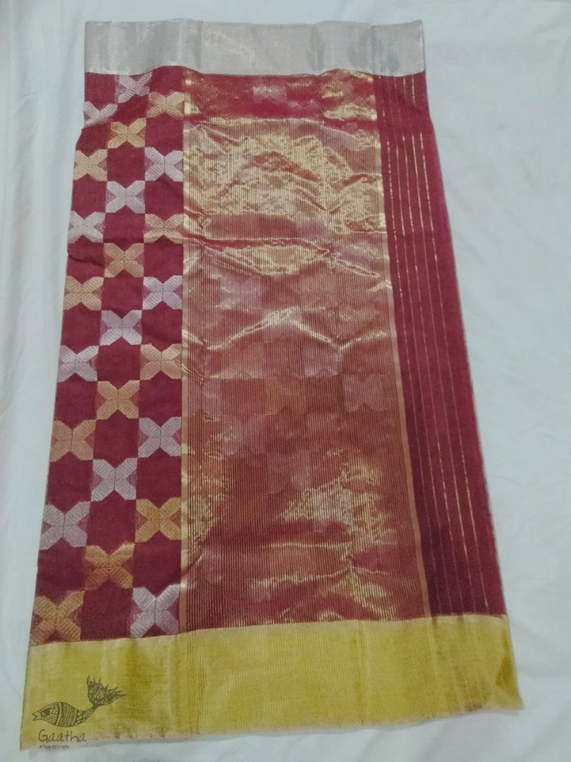 online Handwoven Full Jhaal Chanderi Silk Saree