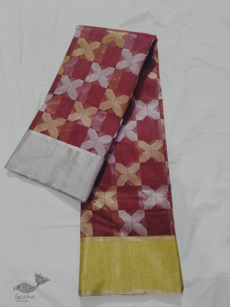 online Handwoven Full Jhaal Chanderi Silk Saree