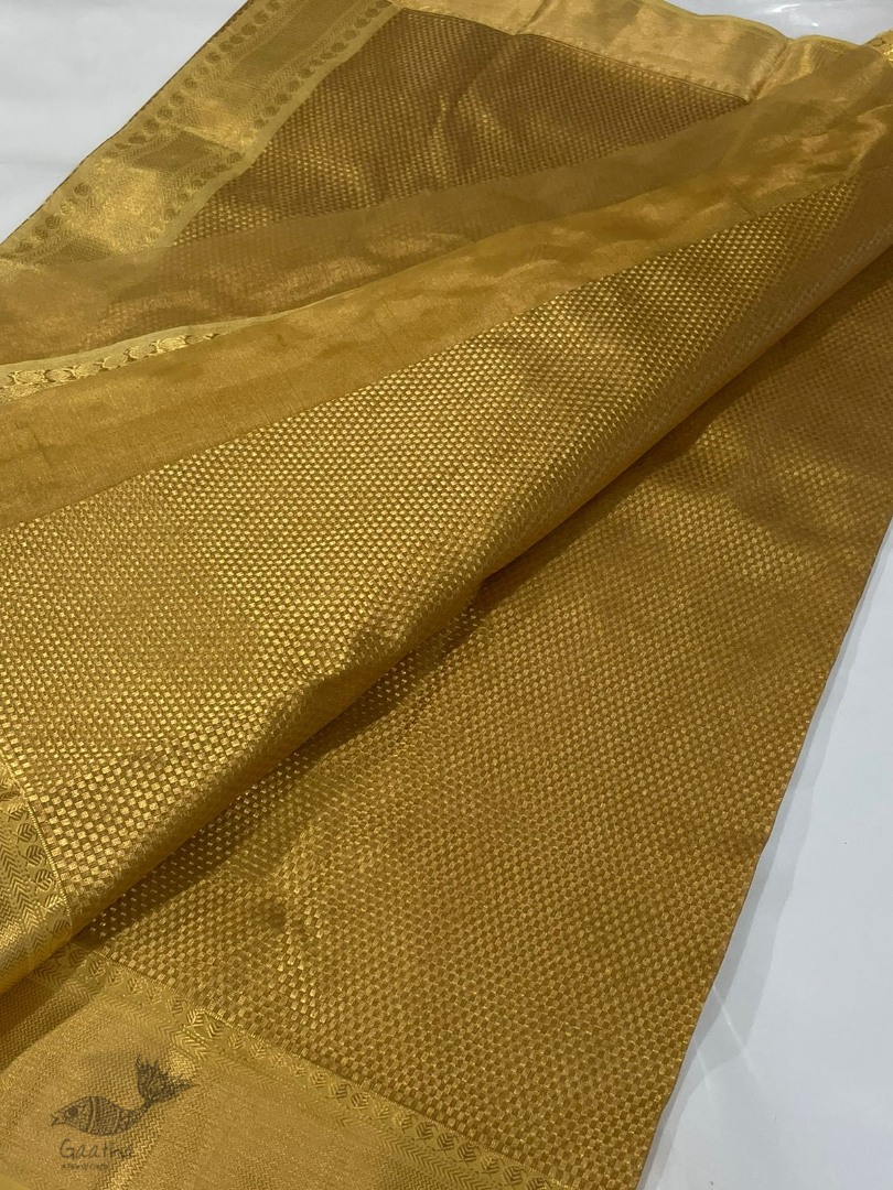 online Handwoven Chanderi Golden Zari Saree