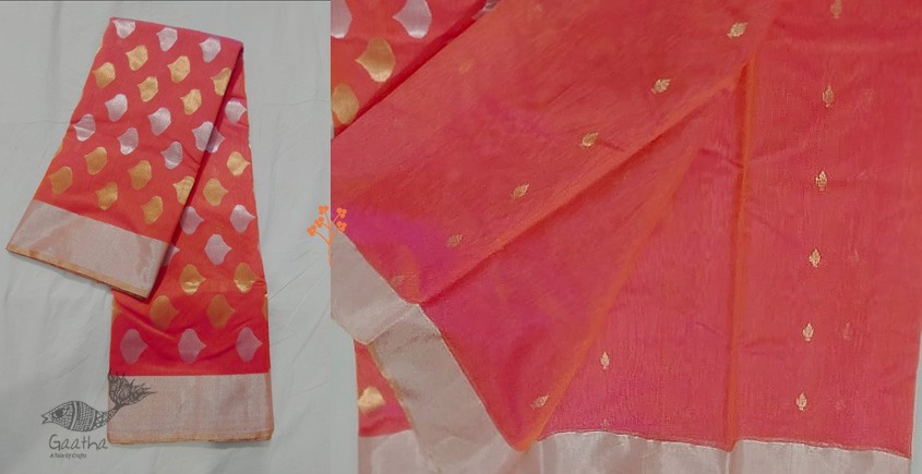 online Handwoven Chanderi Silk Dhup Chhaun Saree 