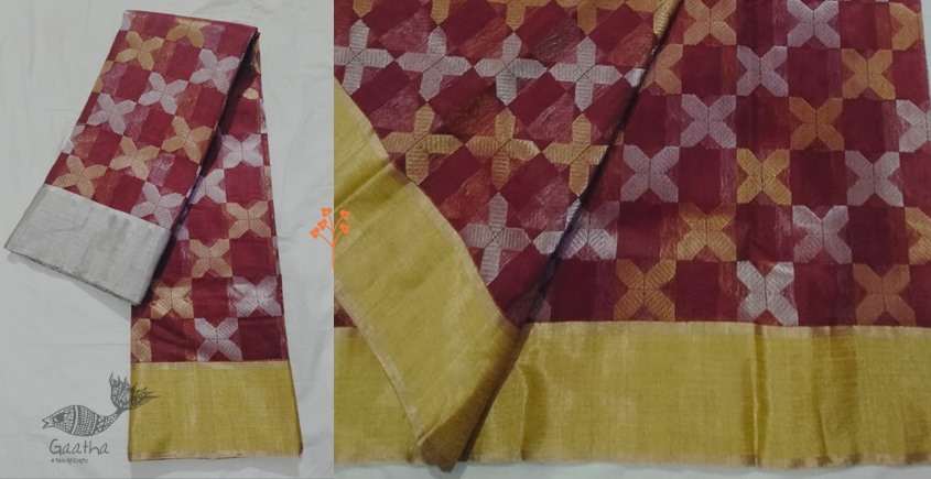 online Handwoven Full Jhaal Chanderi Silk Saree