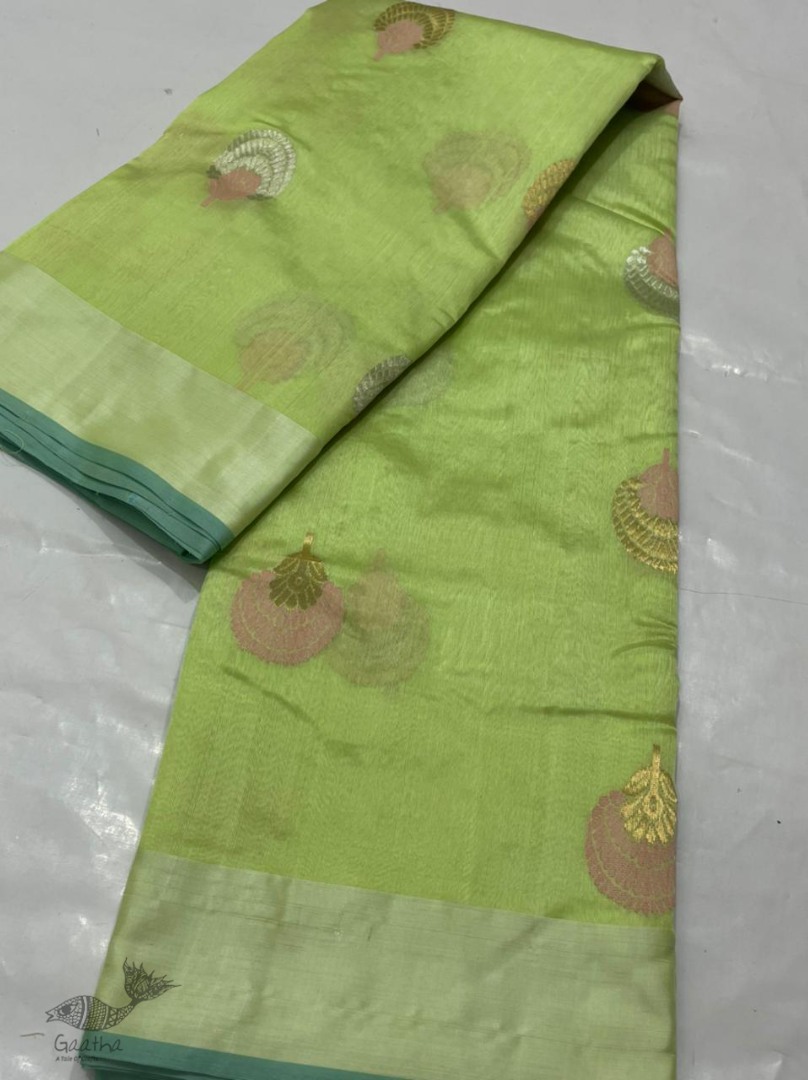 online Handwoven Silk - Chanderi Saree