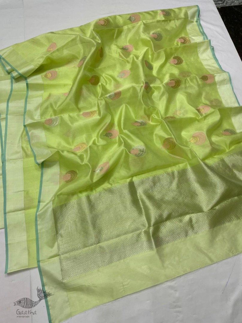 online Handwoven Silk - Chanderi Saree