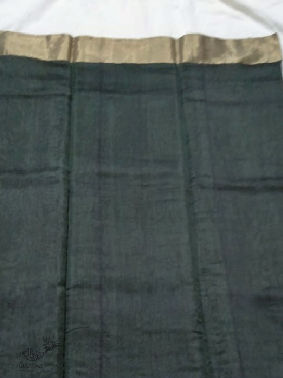 online Handwoven Silk - Chanderi Leaf Motif Saree