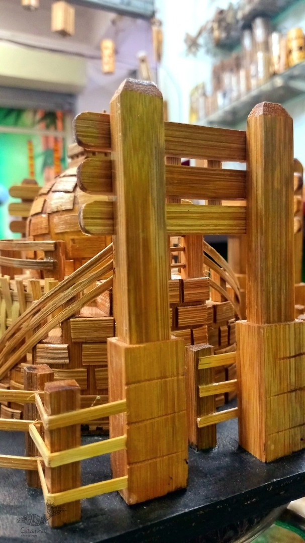 shop Handmade From Bamboo - Miniature Sanchi Stupa