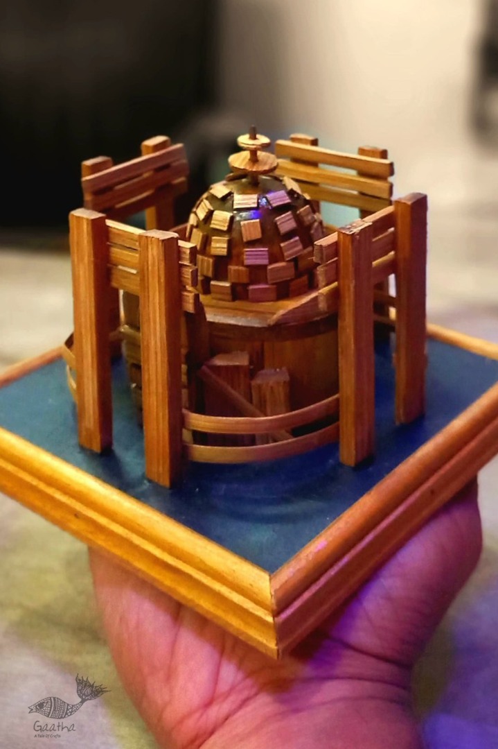 shop Handmade From Bamboo - Miniature Sanchi Stupa