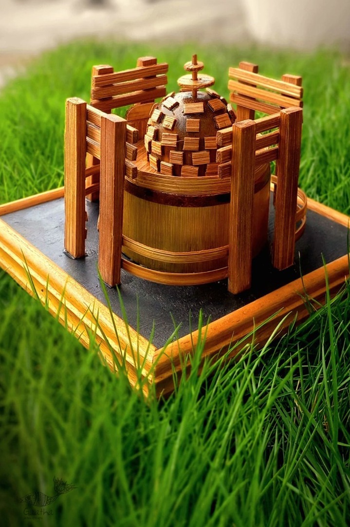 shop Handmade From Bamboo - Miniature Sanchi Stupa