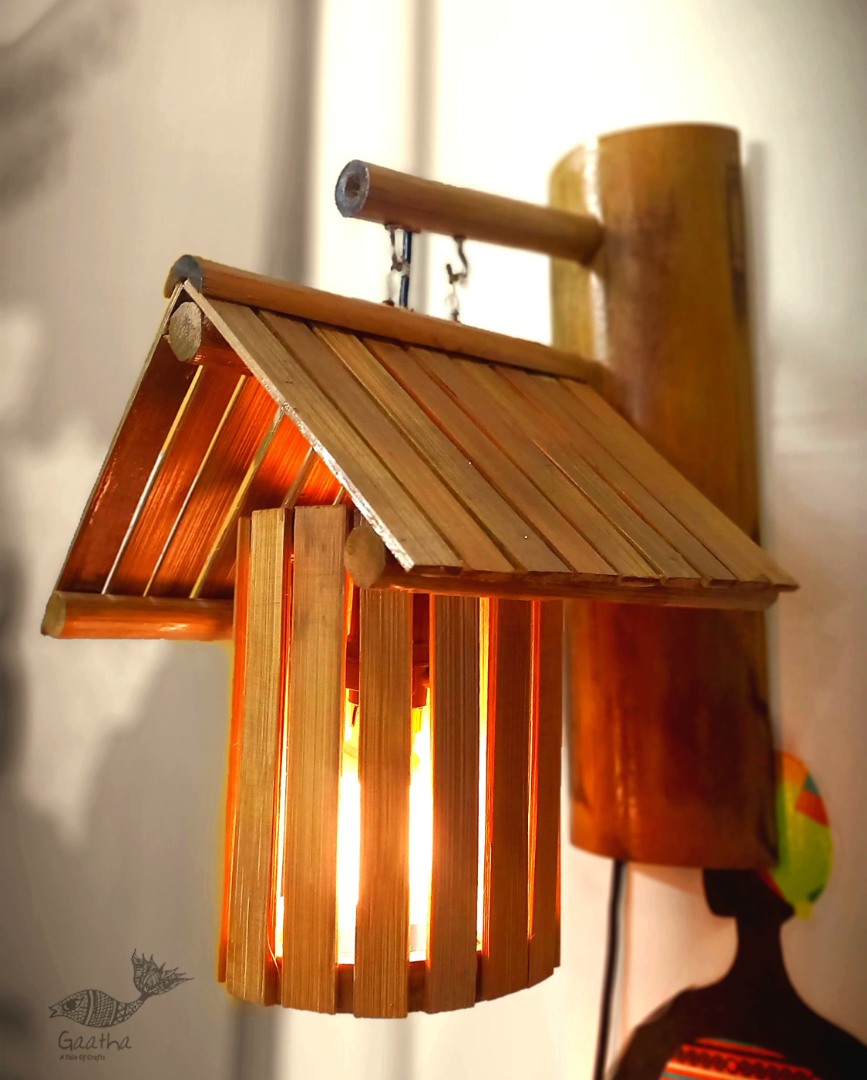 shop Handmade From Bamboo - Wall Hanging Light Lamp