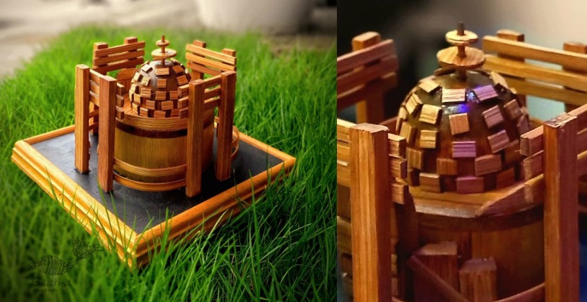 shop Handmade From Bamboo - Miniature Sanchi Stupa