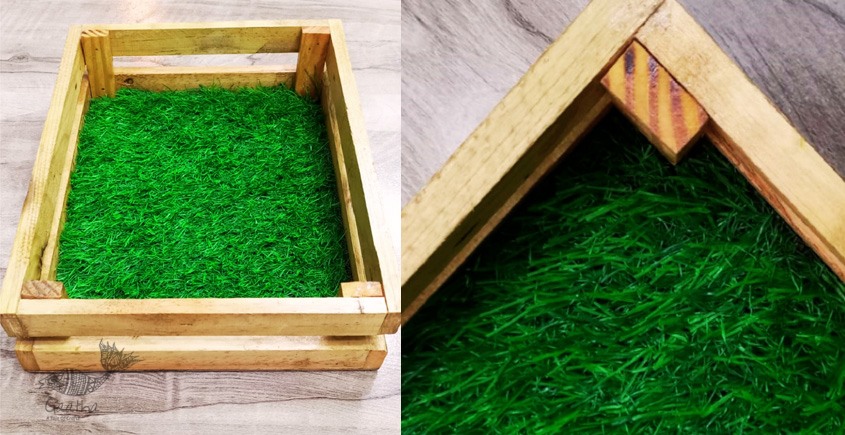 shop handmade bamboo   Grass Base Tray 