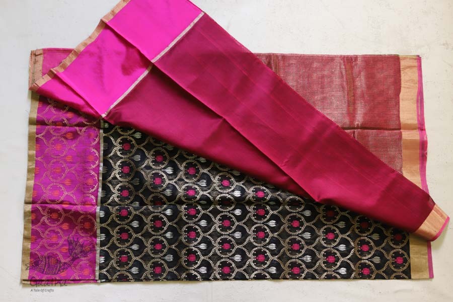 Bodhita ⚛ Handloom Chanderi Zari Full Jaal Saree ⚛ 12