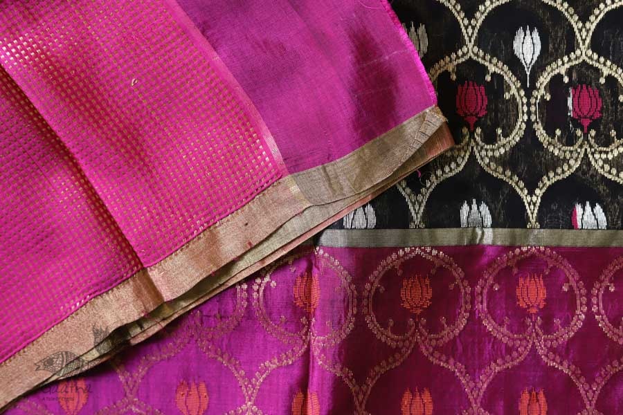 Bodhita ⚛ Handloom Chanderi Zari Full Jaal Saree ⚛ 12