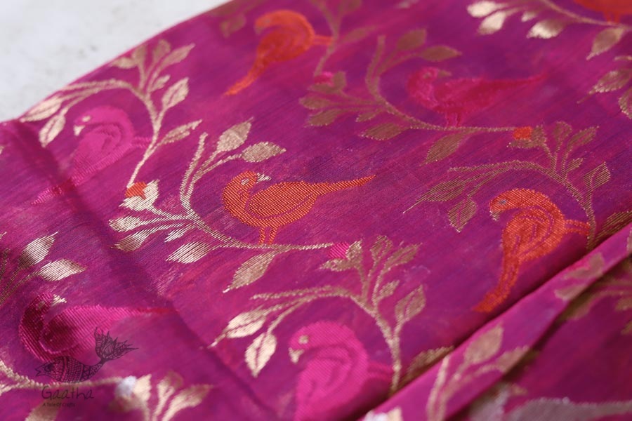Bodhita ⚛ Handloom Chanderi Zari Full Jaal Saree ⚛ 9