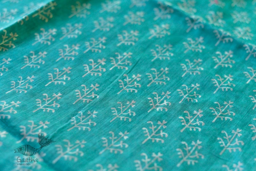 पलक ⚛ Dabu Printed . Embroidered Maheshwari  Saree ⚛ 16