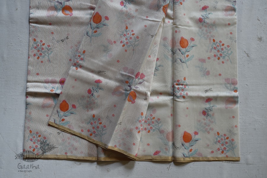 Handloom Chanderi Printed Saree - 1