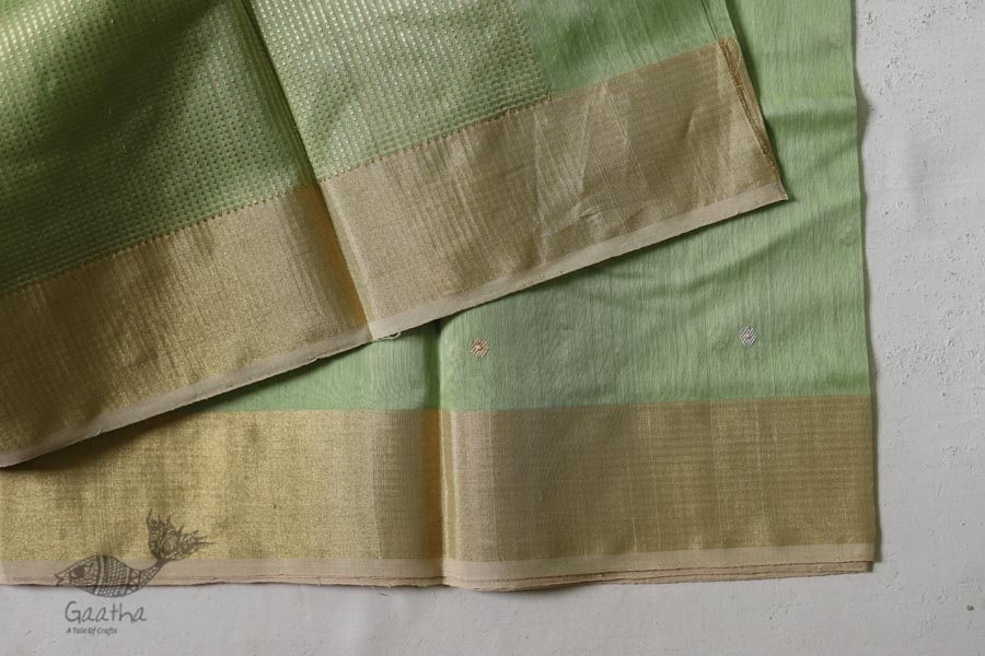 Manjula - Handloom Chanderi Boota Saree - 12