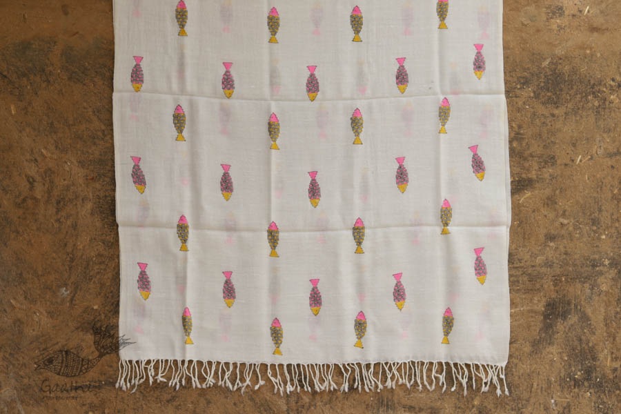 Izhaar | इज़हार ☙ Angora Woolen Printed Stole ☙ 4