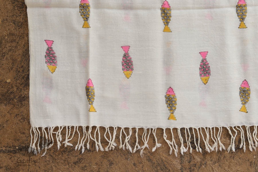 Izhaar | इज़हार ☙ Angora Woolen Printed Stole ☙ 4