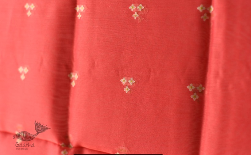 shop Chanderi Woven Boota Red Dupatta