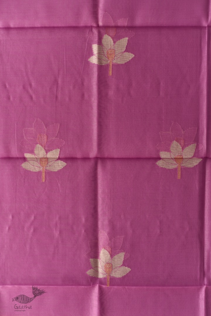 shop Chanderi Woven Boota Dupatta Lotus Motif