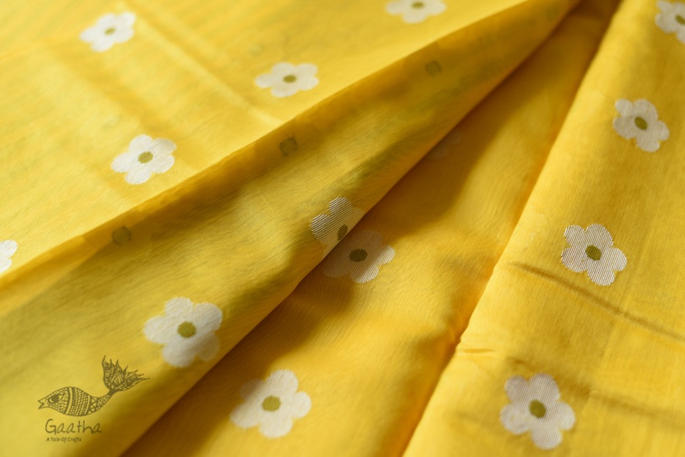 Handloom Chanderi Woven Flower Boota Saree