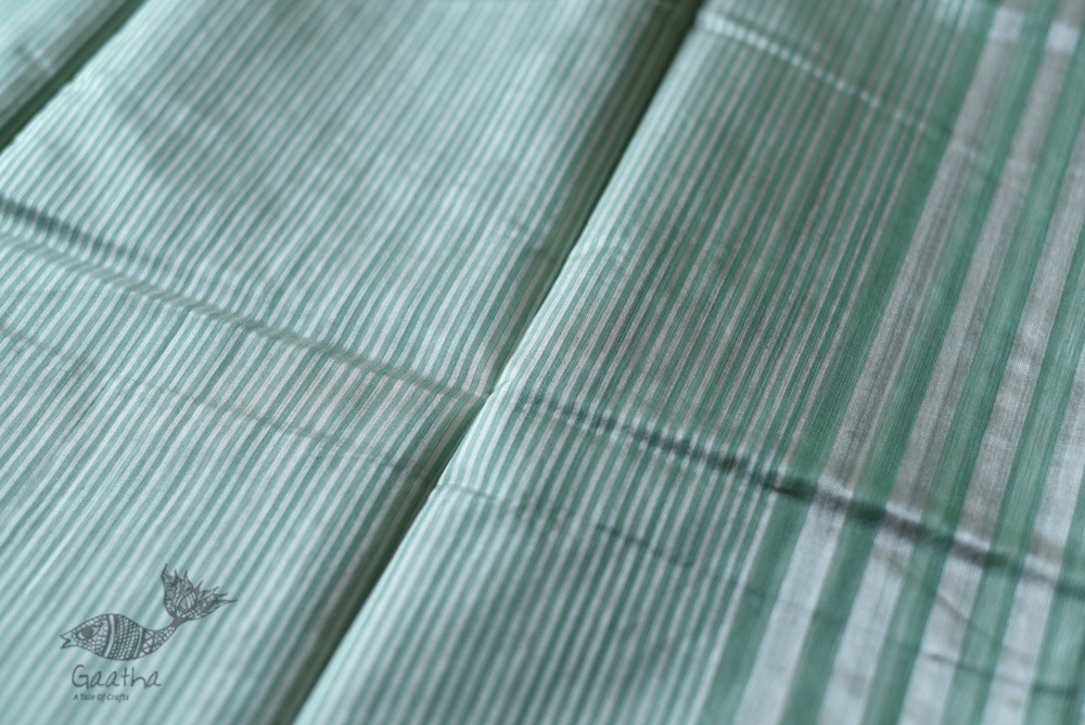 Handloom Chanderi Woven Stripe Saree