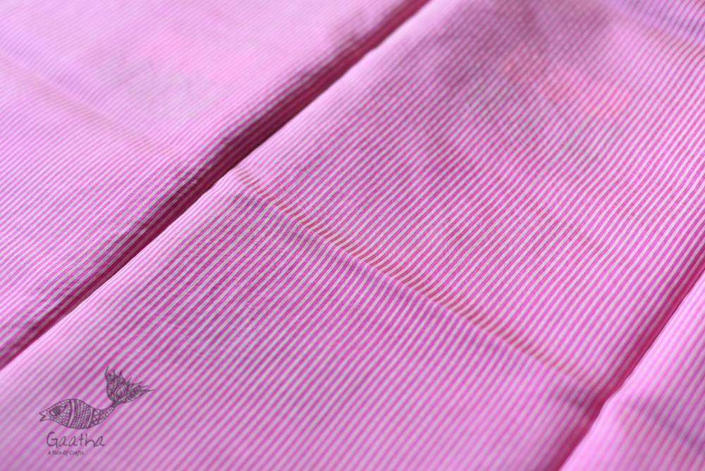 Handloom Chanderi Saree - Woven Tulip Flowers