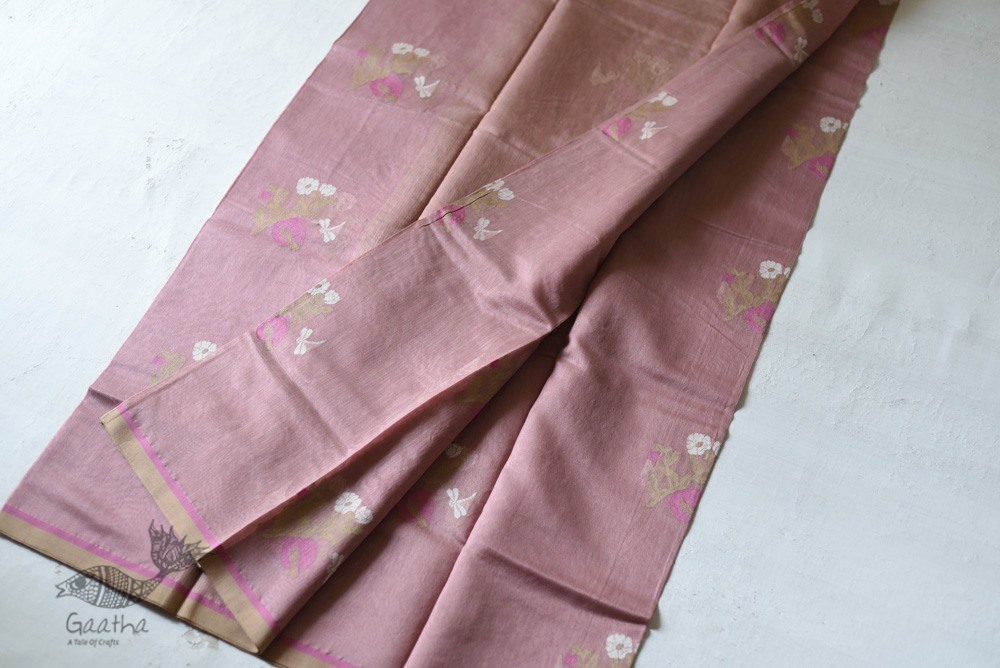 Chanderi Woven Boota Saree