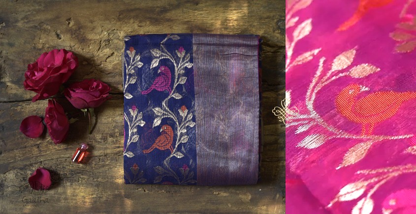 Bodhita ⚛ Handloom Chanderi Zari Full Jaal Saree ⚛ 9