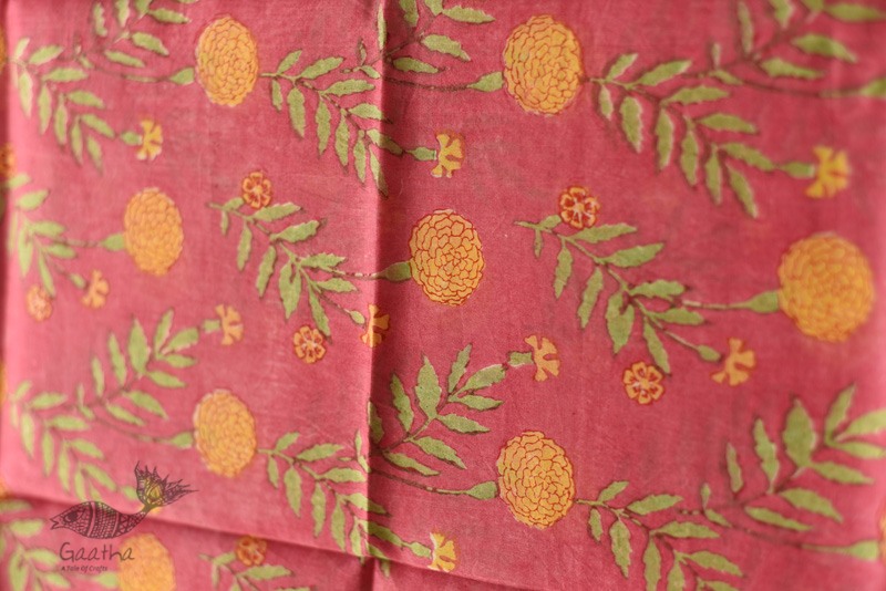 shop Block Printed Chanderi Dupatta