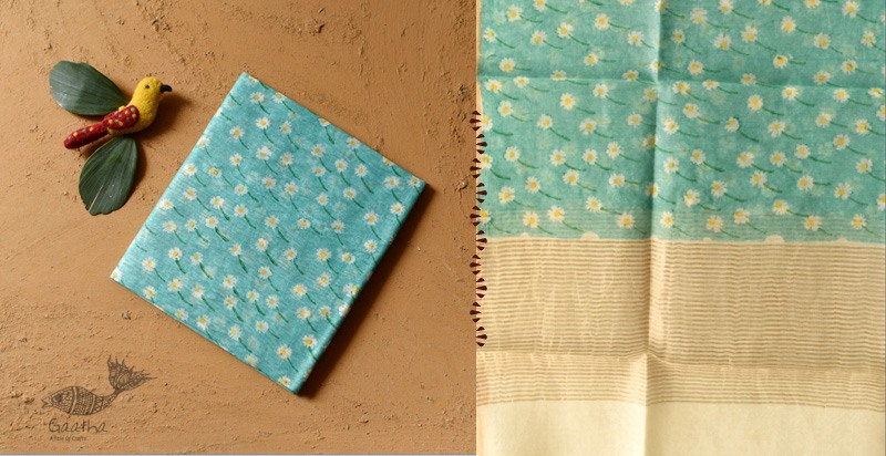 shop Block Printed Chanderi Dupatta