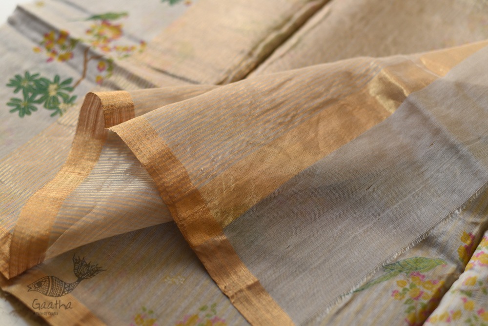 Handloom Printed Chanderi Saree