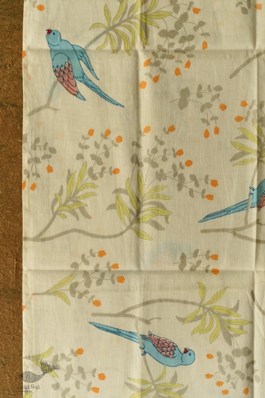 shop hand block printed stoles - white