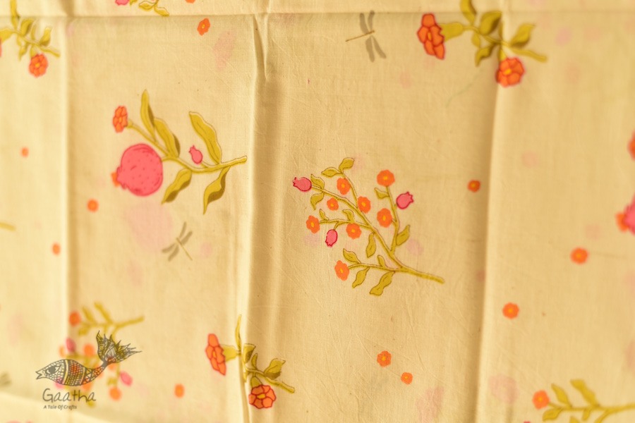 shop Printed Cotton Stole - Flower Motif