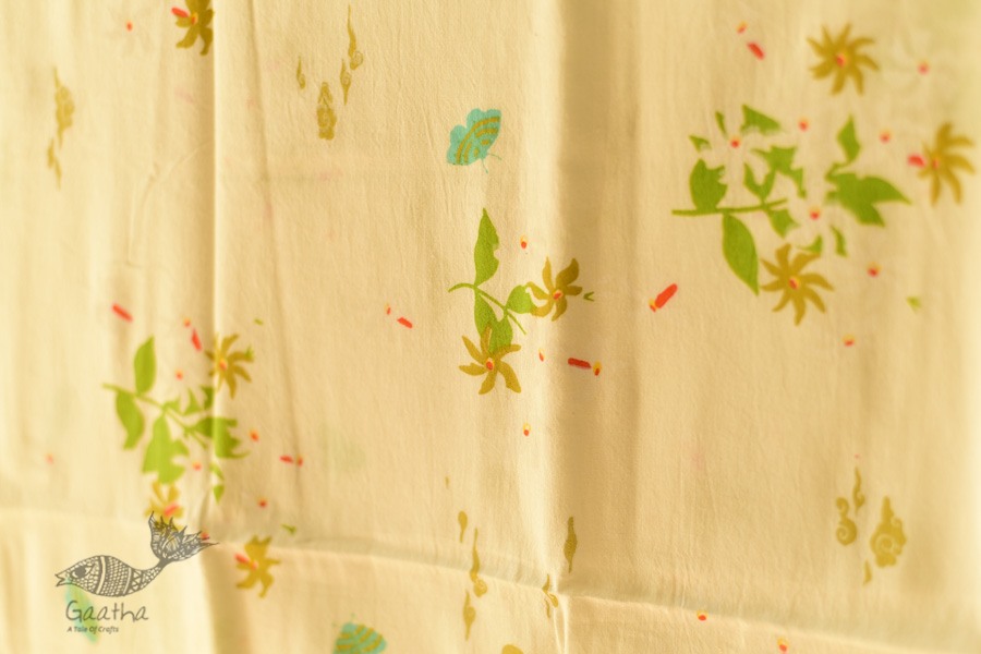 shop Printed Cotton Off White Stole