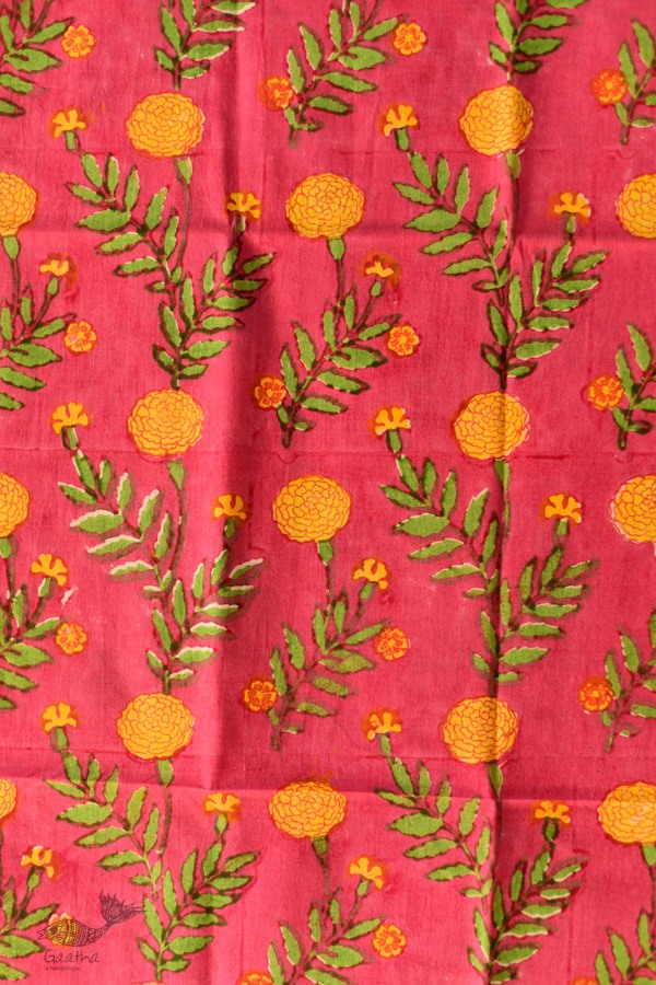 shop Hand Block Printed Cotton Rani Pink Stole