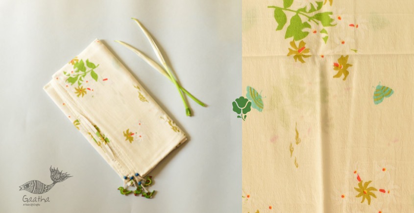 shop Printed Cotton Off White Stole
