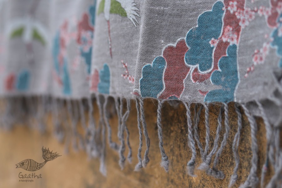 Vishwa ❤ Angora Wool ❤ Printed Stole ~ 13