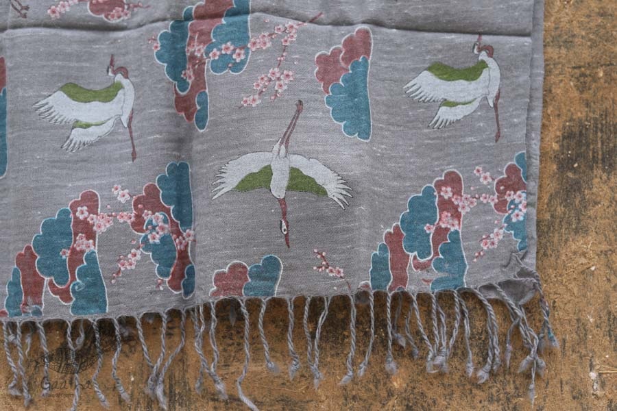 Vishwa ❤ Angora Wool ❤ Printed Stole ~ 13