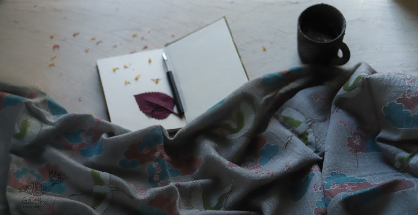 Vishwa ❤ Angora Wool ❤ Printed Stole ~ 13