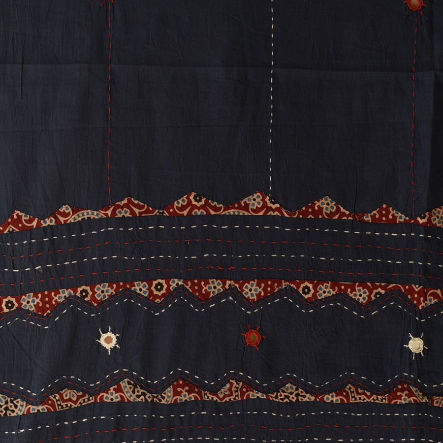 Cotton Ajrakh dupatta Navy Blue